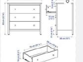Ikea Koppang komoda, balta, 3 stalčių. - nuotraukos Nr. 3