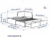 Ikea išskleidžiama dvigulė lova su čiužiniais - nuotraukos Nr. 2