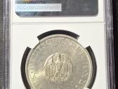 5 Reichsmarkės 1929 F (Gotthold Lessing) Ngc Ms62 - nuotraukos Nr. 2