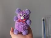 Rankų darbo violetinis meškiukas - nuotraukos Nr. 3