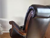 Klasikinis Chesterfield odinis biuro fotelis - nuotraukos Nr. 3
