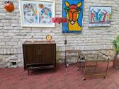 Vintažinė mid century raudonmedžio spintelė - nuotraukos Nr. 22