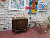 Vintažinė mid century raudonmedžio spintelė - nuotraukos Nr. 24