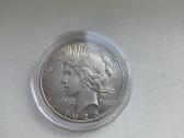 Sidabrinė moneta, 1 peace dollar - nuotraukos Nr. 3