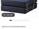 Ikea Fotelis lova Varkumla Sofa Chair-bed blue - nuotraukos Nr. 3