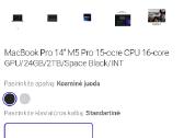 Apple MacBook Pro 14 - inch M5 Pro 24/2tb - nuotraukos Nr. 3