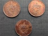 Kuba 1 peso. 3 skirtingos varinės monetos. - nuotraukos Nr. 2