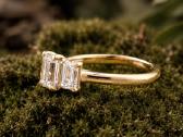 14 Kt geltono aukso žiedas su deimantais 2.13 ct - nuotraukos Nr. 3