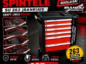 Įrankių spintelė su įrankiais, su ratukais, 263 el - nuotraukos Nr. 3