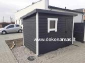 Karkasinis medinis sandėliukas 3x2 m - nuotraukos Nr. 5