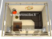 Medinis sodo namelis „solix“ 390x300 cm, 40 mm - nuotraukos Nr. 5