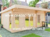 Medinis sodo namelis „Vitra Plus“580x390 cm, 40 mm - nuotraukos Nr. 6