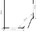 Kampinis medinis sodo namelis 28 mm, 260x260 cm - nuotraukos Nr. 2