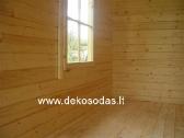 Kampinis medinis sodo namelis 28 mm, 260x260 cm - nuotraukos Nr. 7