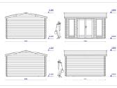 Medinis sodo namelis „trend“ 40 mm, 390x390 cm –e - nuotraukos Nr. 6