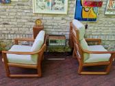 Prabangūs mid century tikmedžio masyvo foteliai - nuotraukos Nr. 2