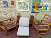 Prabangūs mid century tikmedžio masyvo foteliai - nuotraukos Nr. 28