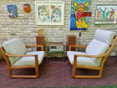 Prabangūs mid century tikmedžio masyvo foteliai - nuotraukos Nr. 37
