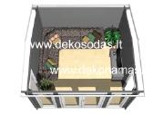 Medinis sodo namelis „trend“ 40 mm, 390x300 cm - nuotraukos Nr. 7