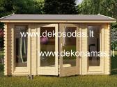 Medinis sodo namelis „trend“ 40 mm, 390x300 cm - nuotraukos Nr. 2