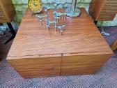 Vintažinis mid century tiko konsolinis staliukas - nuotraukos Nr. 15