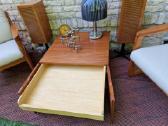 Vintažinis mid century tiko konsolinis staliukas - nuotraukos Nr. 21