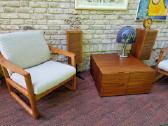 Vintažinis mid century tiko konsolinis staliukas - nuotraukos Nr. 30