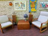 Vintažinis mid century tiko konsolinis staliukas - nuotraukos Nr. 32