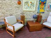 Vintažinis mid century tiko konsolinis staliukas - nuotraukos Nr. 34