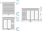 Medinis sodo namelis „flach“ 45 mm, 360x250 cm - nuotraukos Nr. 5
