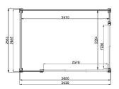 Medinis sodo namelis „flach“ 45 mm, 360x250 cm - nuotraukos Nr. 6