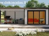 Medinis sodo namelis „bordo“ 28 mm, 360x240 cm - nuotraukos Nr. 4