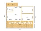 Medinis sodo namelis „giria“ 66 mm, 10x7,95 m - nuotraukos Nr. 2