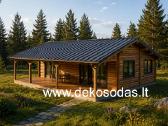 Medinis sodo namelis „giria“ 66 mm, 10x7,95 m - nuotraukos Nr. 3