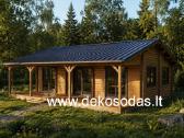 Medinis sodo namelis „giria“ 66 mm, 10x7,95 m - nuotraukos Nr. 4