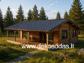 Medinis sodo namelis „giria“ 66 mm, 10x7,95 m - nuotraukos Nr. 5