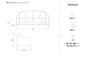 Visiškai nauja dvivietė velvetinė sofa Venus - nuotraukos Nr. 5
