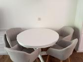 Apvalus Ikea vietuvinis stalas su kėdėmis - nuotraukos Nr. 2