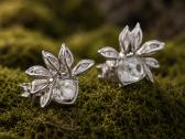 Balto aukso auskarai su 3.30 ct deimantais - nuotraukos Nr. 2