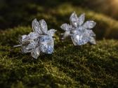 Balto aukso auskarai su 3.30 ct deimantais - nuotraukos Nr. 3