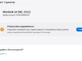 Apple MacBook Air 13.6 M2 256gb 16gb kompiuteris - nuotraukos Nr. 6