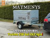 Nauja 750kg priekaba su 80cm tentu - nuotraukos Nr. 2
