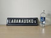 Vintažinė emaliuota Labanausko gatvės lentelė - nuotraukos Nr. 5