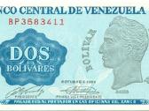 Venezuela 2 bolivares 1989. Unc. Pč - nuotraukos Nr. 2