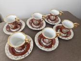 6 espresso puodelių su lėkštutėmis rinkinys - nuotraukos Nr. 5