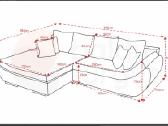 Didelė pilka patogi sofa su miegama dalimi - nuotraukos Nr. 9
