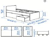 Ikea lova 90x200 - nuotraukos Nr. 5
