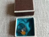 Sidabrinis žiedas su gintaru žvaigždė 875 - nuotraukos Nr. 2