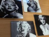 Marilyn Monroe stikliniai padėkliukai – 4 vnt. - nuotraukos Nr. 2
