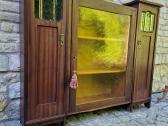 Antikvarinė Art Nouveau raudonmedžio indauja - nuotraukos Nr. 11